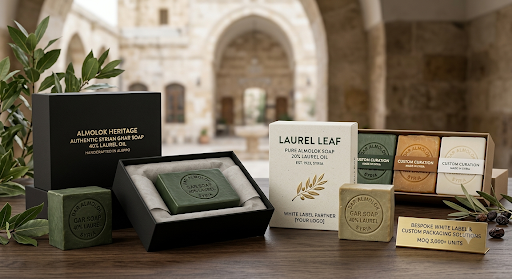 Bespoke White Label Ghar Soap Packaging for global retail
